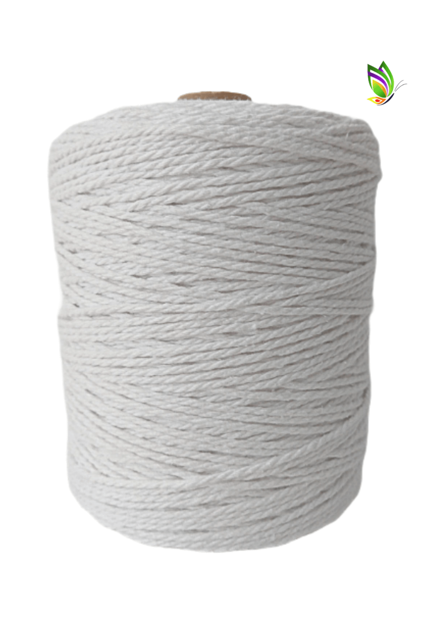 Fio de macramé Torcido a 3 cabos Branco